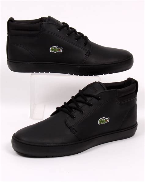 lacoste black leather shoes.